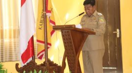 Wakil Bupati Pulau Taliabu saat Memberi Sambutan dan Membuka Forum Perangkat Daerah/Musrenbang RKPD. (Dok. Diskominfo/Rakyatmu)