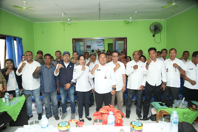 Sekretaris Kota Ternate Rizal Marsaoly bersama Pimpinan OPD Menghadiri Musrenbang Kecamatan Batang Dua. (Bung Bucek)