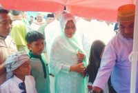 Bupati Kepulauan Sula Resmi Membuka Kampung Ramadan di Desa Fagudu. (Rakyatmu)