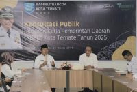 Sekda Kota Ternate Buka Konsultasi Publik RKPD Tahun 2025 di Lantai II Kantor Bappelitbangda. (Ongky for Rakyatmu)