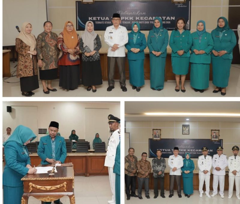 Suasana Pelantikan Empat Ketua TP PKK Kecamatan di Kantor Wali Kota Ternate. (Ongky for Rakyatmu)