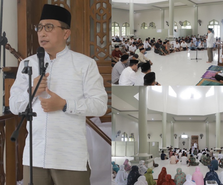 Wali Kota Ternate saat Memberikan Sambutan Usai Salat Jumat di Masjid Al-Fajri, Kelurahan Takofi, Kecamatan Pulau Moti. (Ongky/Rakyatmu)