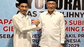 Wali Kota Ternate M. Tauhid Soleman dan Ketua DPD Partai Gerindra Maluku Utara Sahril Thahir Usai Diwawancarai Terkait Pilwako 2024.