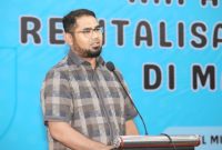 Bupati Halmahera Selatan Bassam Kassuba hadiri kegiatan revitalisasi bahasa daerah. (Dok. Humas/Rakyatmu)