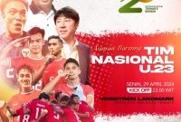 Nonton Bareng Laga Semifinal AFC U-23 Tahun 2024, Indonesia vs Uzbekistan yang Dipusatkan di Videotron depan kantor Wali Kota Ternate.