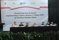 Kegiatan Monitoring dan Evaluasi Implementasi Inpres Nomor 2 Tahun 2021 di Provinsi Maluku Utara. (Rakyatmu)