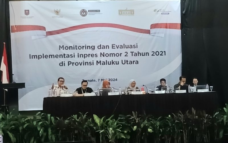 Kegiatan Monitoring dan Evaluasi Implementasi Inpres Nomor 2 Tahun 2021 di Provinsi Maluku Utara. (Rakyatmu)