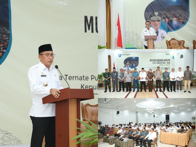 Wali Kota Ternate M. Tauhid Soleman Buka Musrenbang RPJPD Tahun 2025-2045. (Dok. Humas for Rakyatmu)