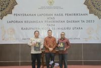 Pemerintah Kota Ternate Raih WTP LHP Tahun 2023 dari BPK RI Perwakilan Maluku Utara. (Ongky/Rakyatmu)