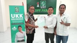 Penjabat Bupati Halmahera Tengah Ikram M. Sangadji saat Mengikuti Uji Kelayakan dan Kepatutan di PKB. (Istimewa/Rakyatmu)