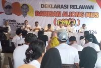Tim Relawan Barisan Aliong Mus Deklarasi Menangkan Aliong Mus di Pemilihan Gubernur Maluku Utara. (Rakyatmu)
