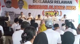 Tim Relawan Barisan Aliong Mus Deklarasi Menangkan Aliong Mus di Pemilihan Gubernur Maluku Utara. (Rakyatmu)