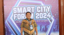Bupati Pulau Taliabu Aliong Mus Menghadiri Kegiatan Forum Smart City di The Meru Sanur Hotel Kota Denpasar. (Diskomsandi for Rakyatmu)