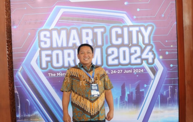 Bupati Pulau Taliabu Aliong Mus Menghadiri Kegiatan Forum Smart City di The Meru Sanur Hotel Kota Denpasar. (Diskomsandi for Rakyatmu)