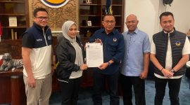 M. Tauhid Soleman Menerima Rekomendasi Partai NasDem Maju Pilwako 2024. (Rakyatmu)