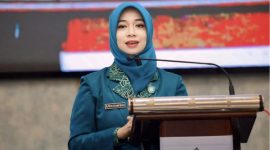 Ketua TP-PKK Rifa’at Al Sa’adah Saat Membuka Acara Bimtek Penerapan Sistem Pelaporan Terintegrasi. (Istimewa)