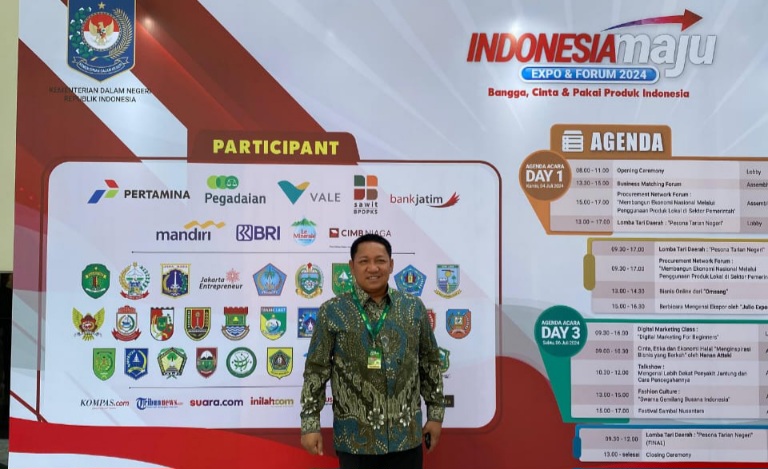 Bupati Pulau Taliabu, Aliong Mus Mengikuti Kegiatan Indonesia Maju Expo dan Forum 2024. (Rakyatmu)