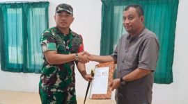 Dinas PU dan Kodim 1510/Sanana Melakukan Penandatanganan MoU Karya Bakti Pembangunan Jembatan Desa Kabau Pantai. (Rakyatmu)