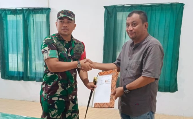 Dinas PU dan Kodim 1510/Sanana Melakukan Penandatanganan MoU Karya Bakti Pembangunan Jembatan Desa Kabau Pantai. (Rakyatmu)