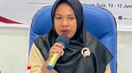 Ketua Divisi Teknis Penyelenggara KPU Kepulauan Sula Hamida Umalekhoa. (Rakyatmu)