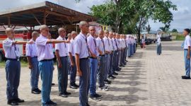 Pelajar di Pulau Taliabu Mengikuti Pembukaan Pendidikan dan Pelatihan Paskibraka. (Rakyatmu)