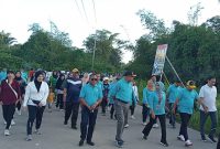 Dinas Kesehatan Kabupaten Pulau Taliabu GelarJalan Sehat. (Rakyatmu)