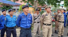 Ilustrasi Anggota Satpol-PP dan Pemadam Kebakaran. (Istimewa/Rakyatmu)