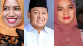 Aliong Mus (Tengah) Fifian Adeningsih Mus (Kanan) Citra Puspasari Mus (Kiri). (Rakyatmu)