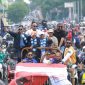 Pendukung dan Kader Partai Pengususng Konvoi Penjemputan Paslon AMANAH di Ternate. (Istimewa/Rakyatmu)