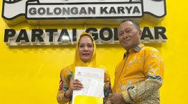 Pasangan Calon Bupati dan Wakil Bupati Pulau Taliabu Citra Puspasari Mus dan La Utu Ahmadi Menerima Rekomendasi Partai Golkar. (Rakyatmu)