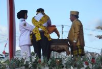 Upacara Detik-detik Proklamasi Kemerdekaan Republik Indonesia. (Rakyatmu)