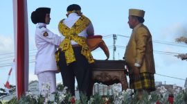 Upacara Detik-detik Proklamasi Kemerdekaan Republik Indonesia. (Rakyatmu)