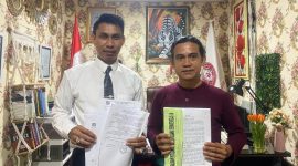 Mirjan Marsaoly (Kanan), Penasehat Hukum Tommy Budi Setiawan Ardi. (Rakyatmu)