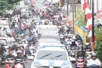 Ribuan Pendukung Antar AMANAH Daftar di KPU Kota Ternate. (Ko Edo)