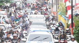 Ribuan Pendukung Antar AMANAH Daftar di KPU Kota Ternate. (Ko Edo)