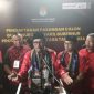Calon Gubernur Maluku Utara Husain Alting Sjah Konferensi Pers Usai Pendaftaran di KPU. (Rakyatmu)