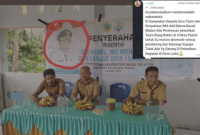 Spanduk Penyerahan Insentif Menggunakan Foto Calon Bupati Halmahera Tengah dan Pesan WhatsApp Imbauan Kepada Tim Pemenang IMS-Adil. (Istimewa/Rakyatmu)