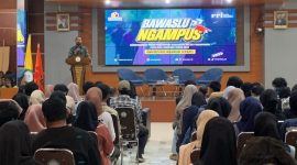 Kegiatan Bawaslu Ngampus di Aula Nuku Rektorat Lantai 4 Kampus Unkhair Ternate.