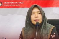 Divisi Teknis Penyelenggara KPU Maluku Utara, Reni Syafruddin A Banjar. (IG KPU/Rakyatmu)