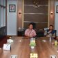 Ketua KORPRI Rizal Marsaoly dan Kepala BPKSDM Kota Ternate Samin Marsaoly Gelar Konferensi Pers Menyambut HUT KORPRI. (Ongky/Rakyatmu)