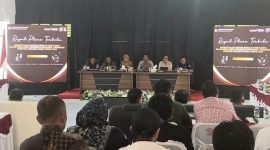 KPU Maluku Utara  Menggelar Pleno Penetapan DPT di Kantor KPU Maluku Utara, Jln 40, Sofifi, Kecamatan Oba Utara, Kota Tidore Kepulauan. (Rakyatmu)