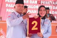 Calon Bupati dan Wakil Bupati Pulau Taliabu Citra Puspasari Mus dan La Utu Ahmadi. (Rakyatmu)