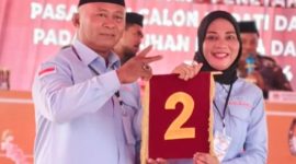 Calon Bupati dan Wakil Bupati Pulau Taliabu Citra Puspasari Mus dan La Utu Ahmadi. (Rakyatmu)
