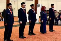 Pj Gubernur Maluku Utara Samsuddin Abdul Kadir Lantik Lima Pjs Kepala Daerah. (Rakyatmu) 