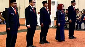 Pj Gubernur Maluku Utara Samsuddin Abdul Kadir Lantik Lima Pjs Kepala Daerah. (Rakyatmu) 