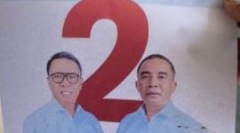 Poster IMS-ADIL Bertulisan Nomor Urut 2 Milik Elang-Rahim. (Foto Netizen/Rakyatmu)