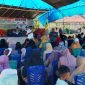 Calon Wakil Bupati Pulau Taliabu, La Utu Ahmadi saat kampanye di Desa Todoli. (Rakyatmu)