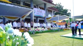 Ponpes Harisul Khairaat, Kelurahan Ome, Kota Tidore Kepulauan Menggelar Apel Hari Santri. (Rakyatmu)