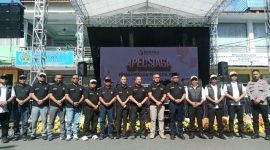 Bawaslu Maluku Utara Gelar Apel Siaga Pengawasan Pilkada Serentak Tahun 2024 di Taman Nukila Kelurahan Gamalama, Kota Ternate. (Rakyatmu)