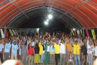 Kampanye Paslon Nomor Urut 2 CPM-UTUH di Desa Sahu, Kecamatan Taliabu Utara, Kabupaten Pulau Taliabu. (Rakyatmu)